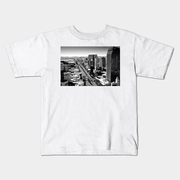 Las Vegas Strip Skyline Cityscape America USA Kids T-Shirt by AndyEvansPhotos